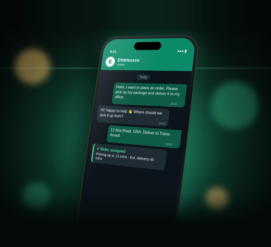 Chatting with EFEBLESSCO on WhatsApp